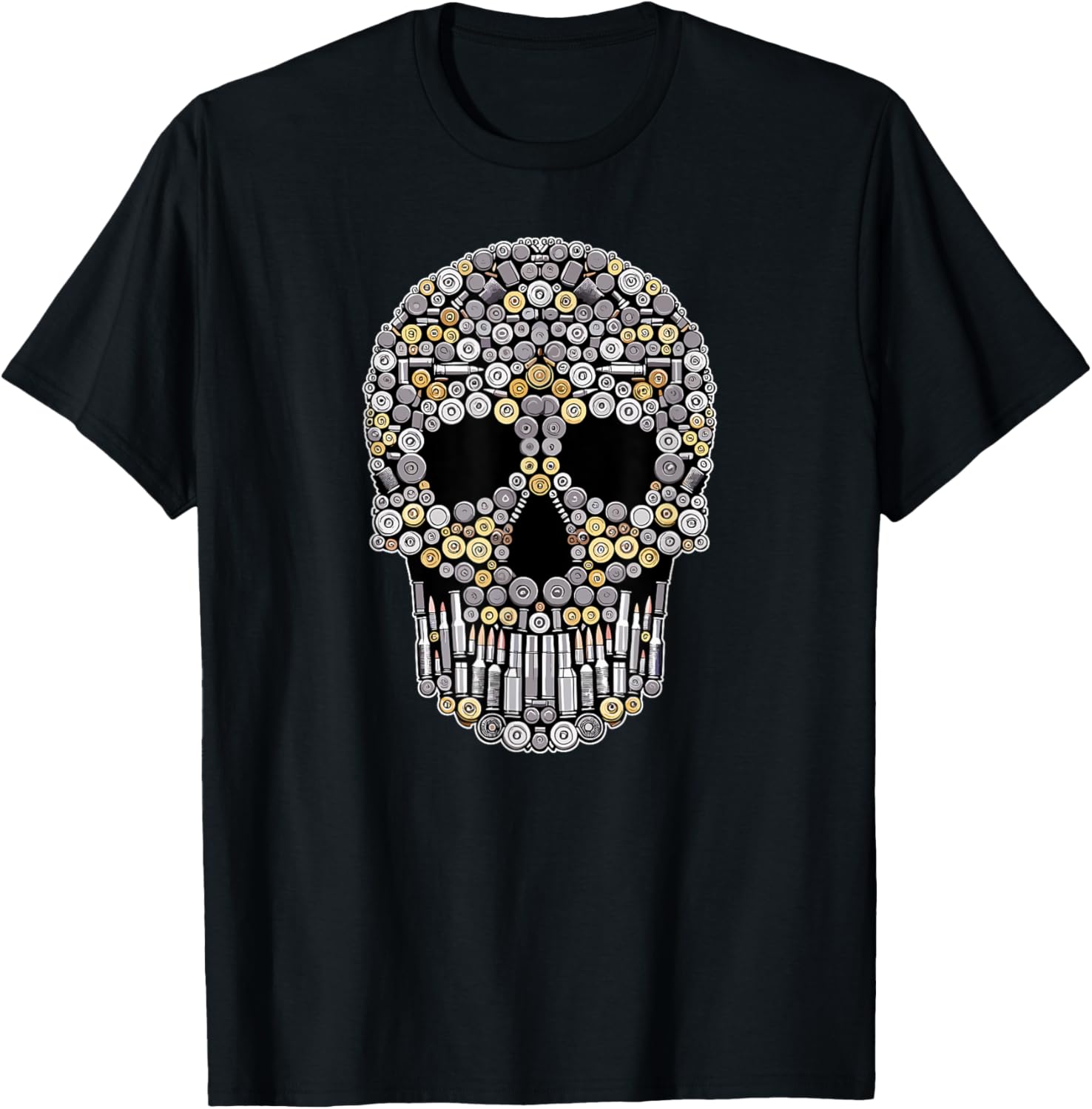 American Patriot Skull Second Amendment Bullets Shells Gun