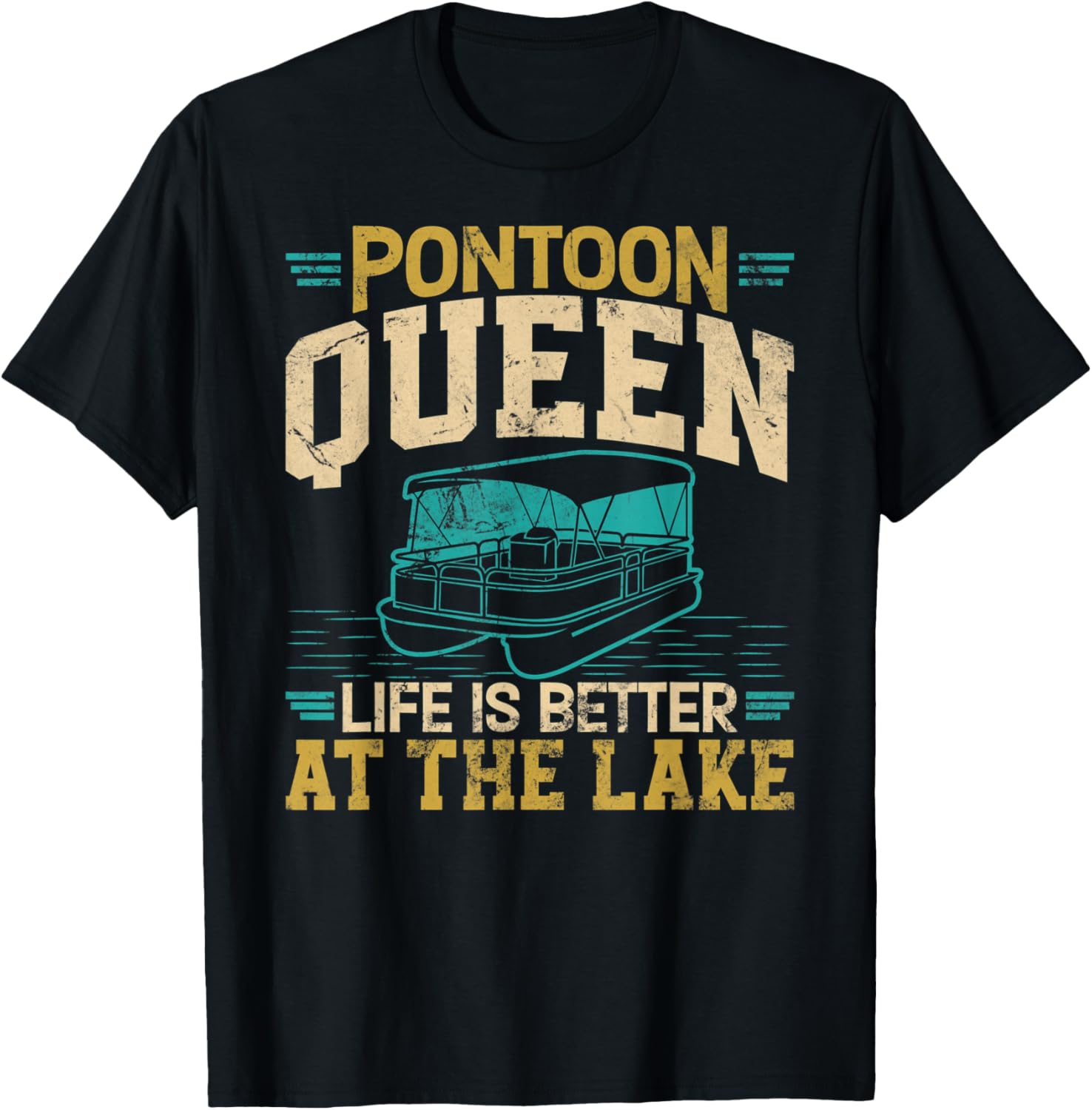 Pontoon Queen Funny Boating Lake Pontooning Womens Boat