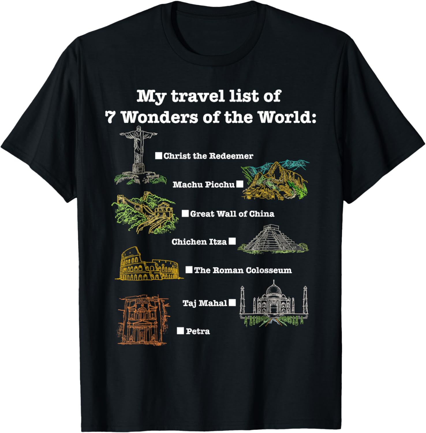 7 Wonders of the World, Check the place where you have been!