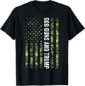 God Guns Trump 2Nd Amendment Usa Flag American Flag Men
