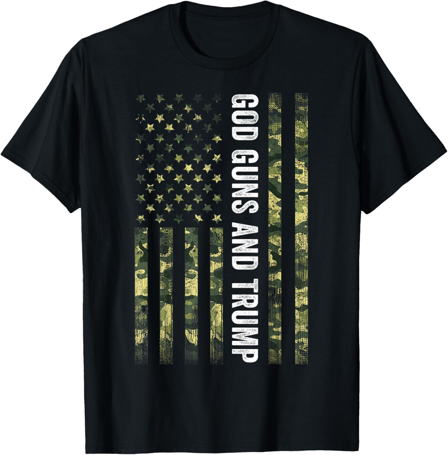 God Guns Trump 2Nd Amendment Usa Flag American Flag Men