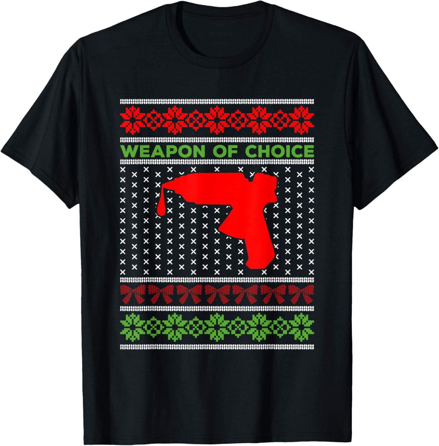 Hot Glue Gun Pistol Ugly Christmas Sweater Crafter Crafting