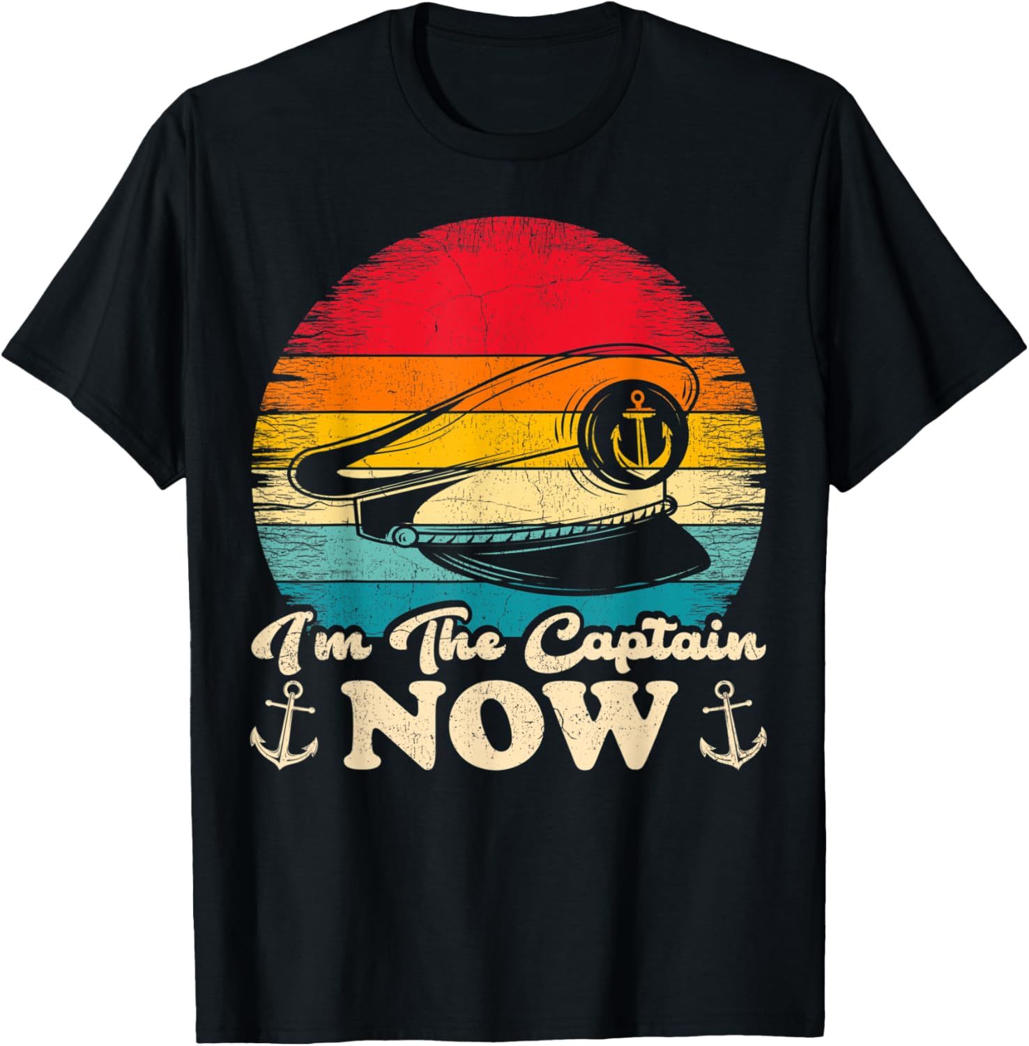 Vintage Retro I M Captain Now Boat Captain