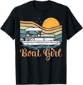 Pontoon Boat Vintage Sunset Boating First Mate Boat
