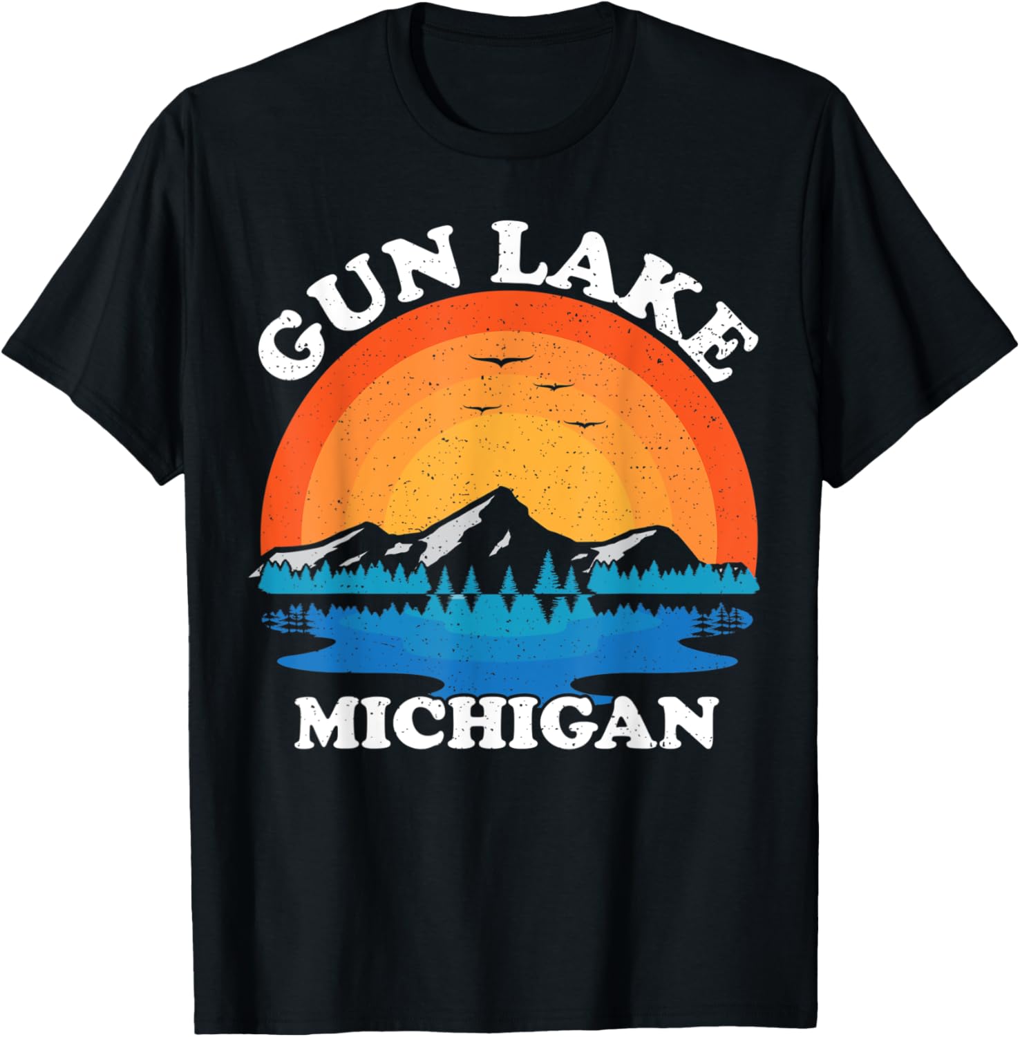 Vintage Family Vacation Retro Michigan Gun Lake