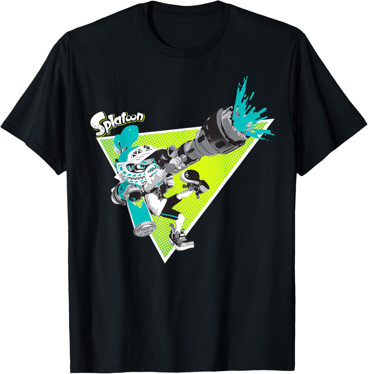 Nintendo Splatoon Green Inkling Splat Gun Graphic T Shirt