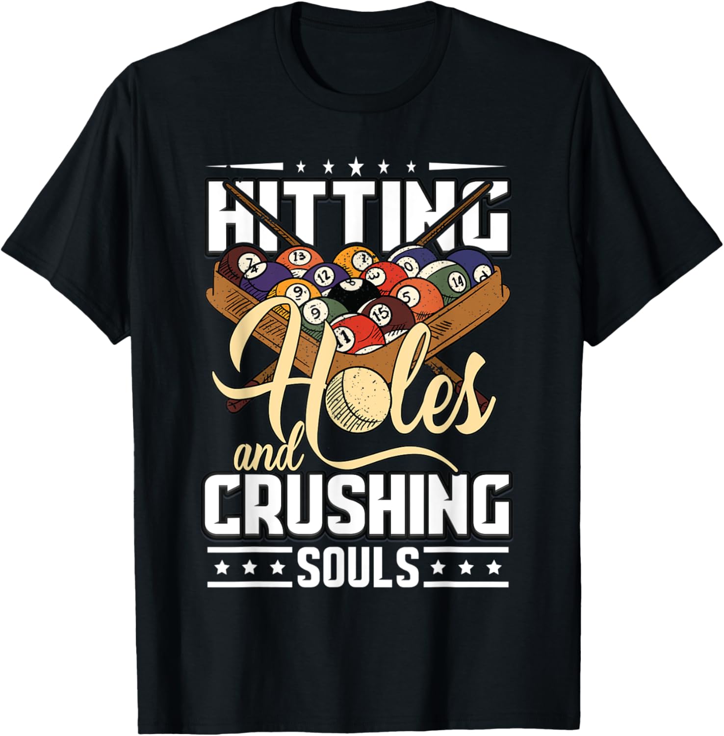 Hitting Holes Crushing Souls Pool Cue Funny Billiards