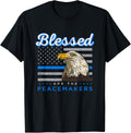 Blessed Are Peacemakers Thin Blue Line Flag Police