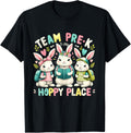Funny Easter Teacher Bunnies Team Pre-K Is My Hoppy Place T-Shirt for Men Women Girls Kids