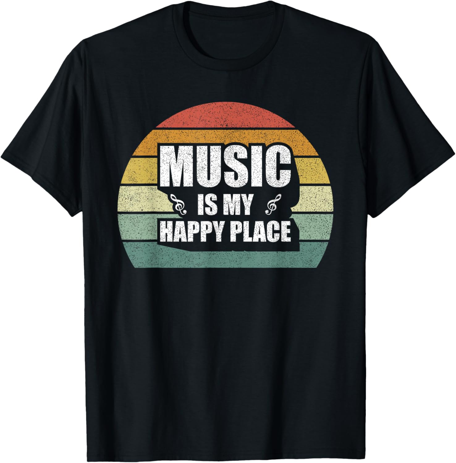 Retro Music Is My Happy Place Shirt Inspiring Music Vintage