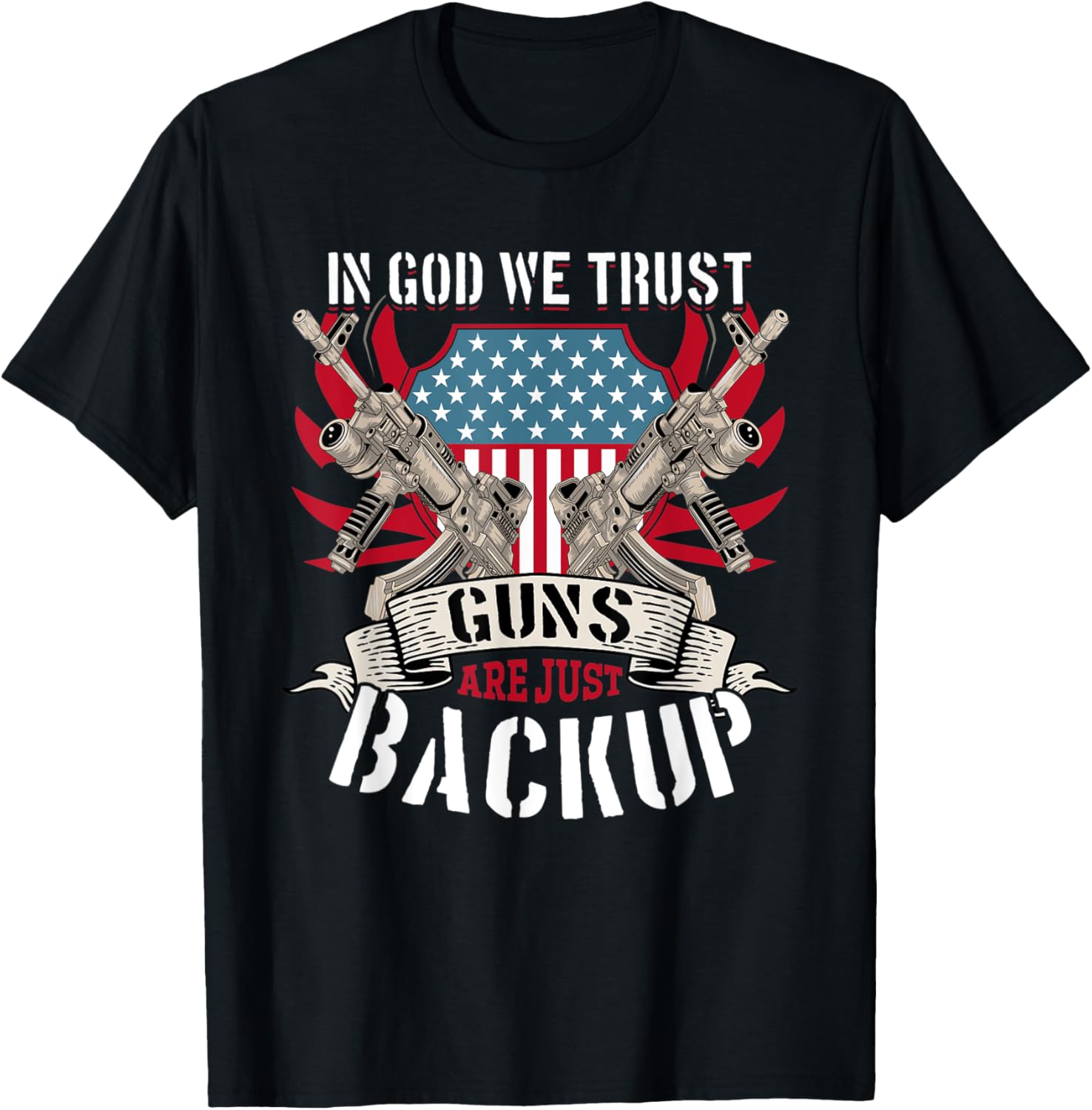 Us Veteran Veterans Day In God We Trust Guns Are Just Backup