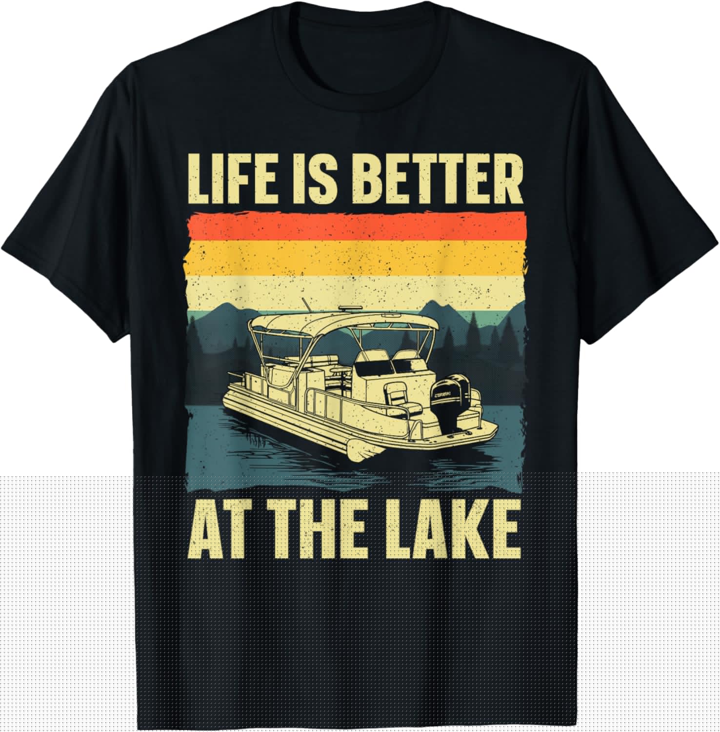Funny Pontoon Boat Art Men Women Pontoon Boat