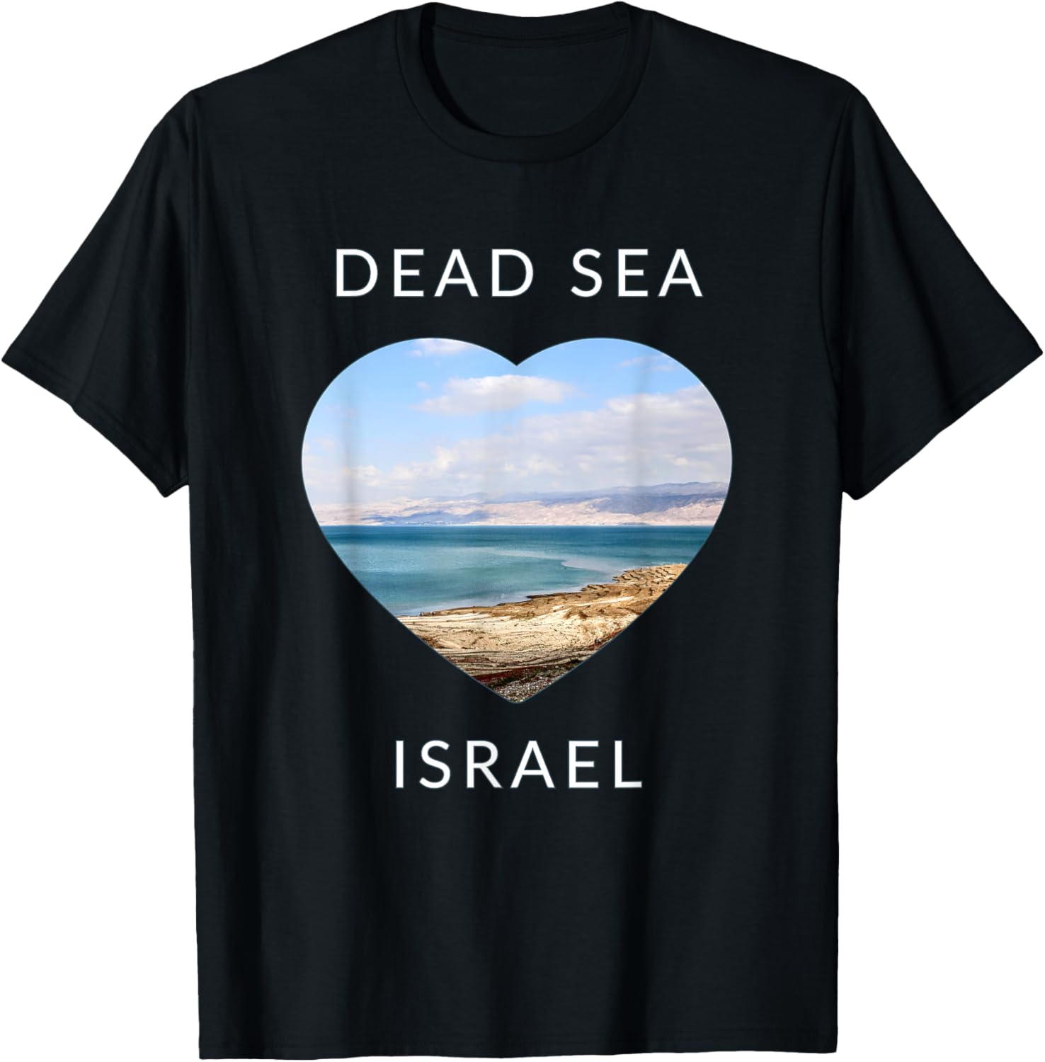 Heart shaped Dead Sea - the lowest place on earth