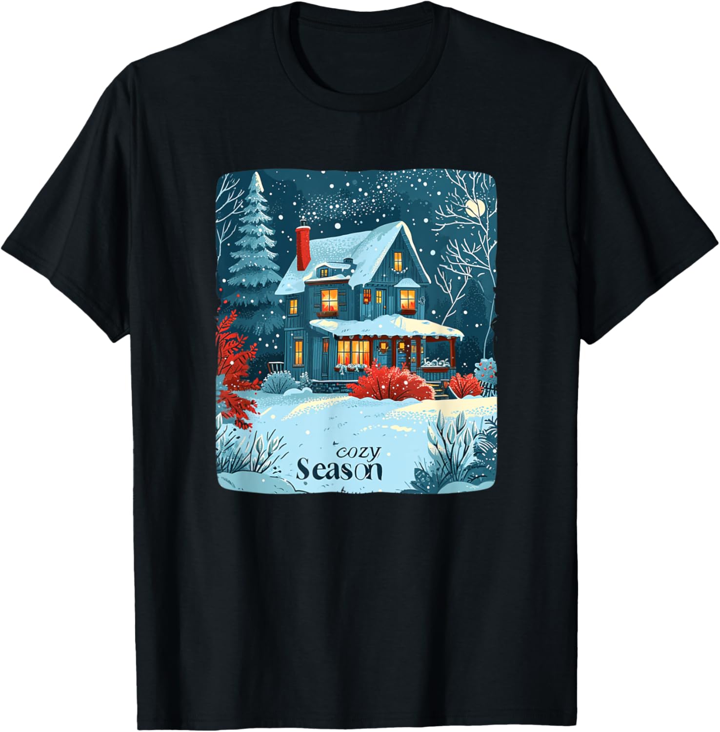 Cozy home place for winter nights and snow