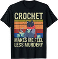 Grumpy Crochet Cat Funny Knitting Yarn Lovers Crochet Mom T-Shirt for Men Women