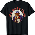 God Guns Trump Tshirt Gun Owner Uncle Sam 2020 Trump Party