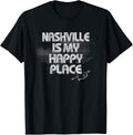 Vintage Nashville Is My Happy Place Shirt Tennessee Gift