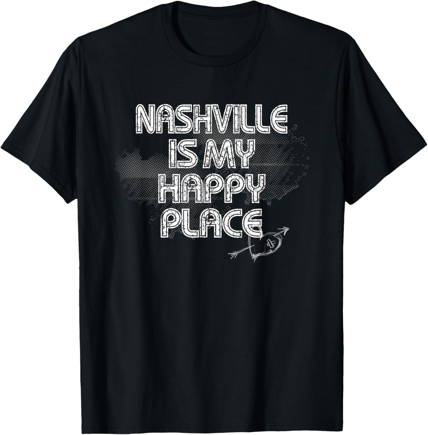 Vintage Nashville Is My Happy Place Shirt Tennessee Gift