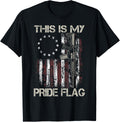Mens This Is My Pride Flag Usa Flag Patriotic Gun American Flag