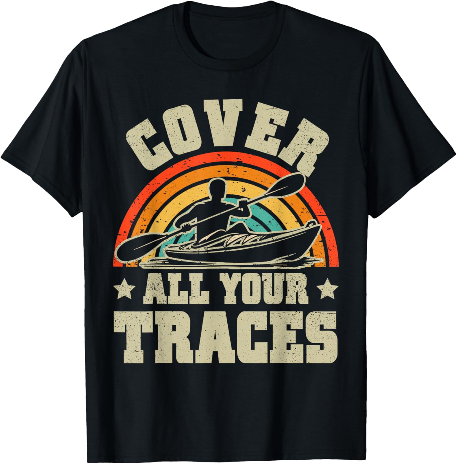 Cover All Traces Kayak Boat Retro Kayaking