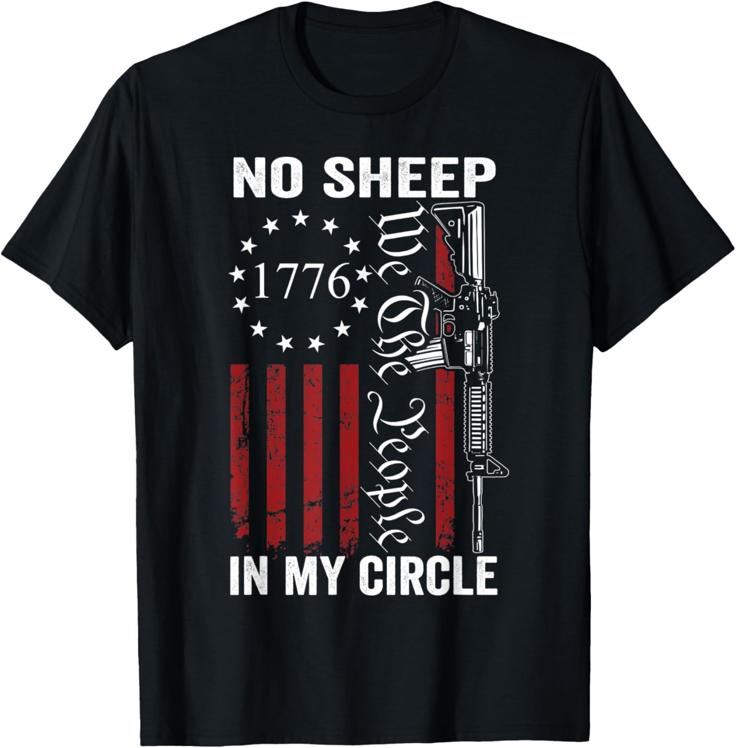No Sheep In My Circle Ar15 Rifle 2Nd Amendment Pro Gun Usa