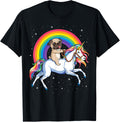 Pug Unicorn T shirt Girls Kids Space Galaxy Rainbow Pugicorn