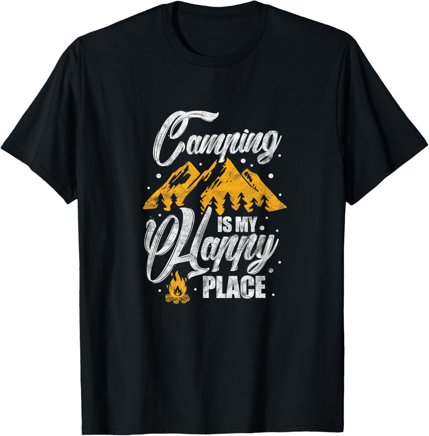 Camping Is My Happy Place Funny Camper Gift