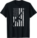 Distressed American Flag Machine Gun T Shirt Pro Guns Tee Women Men