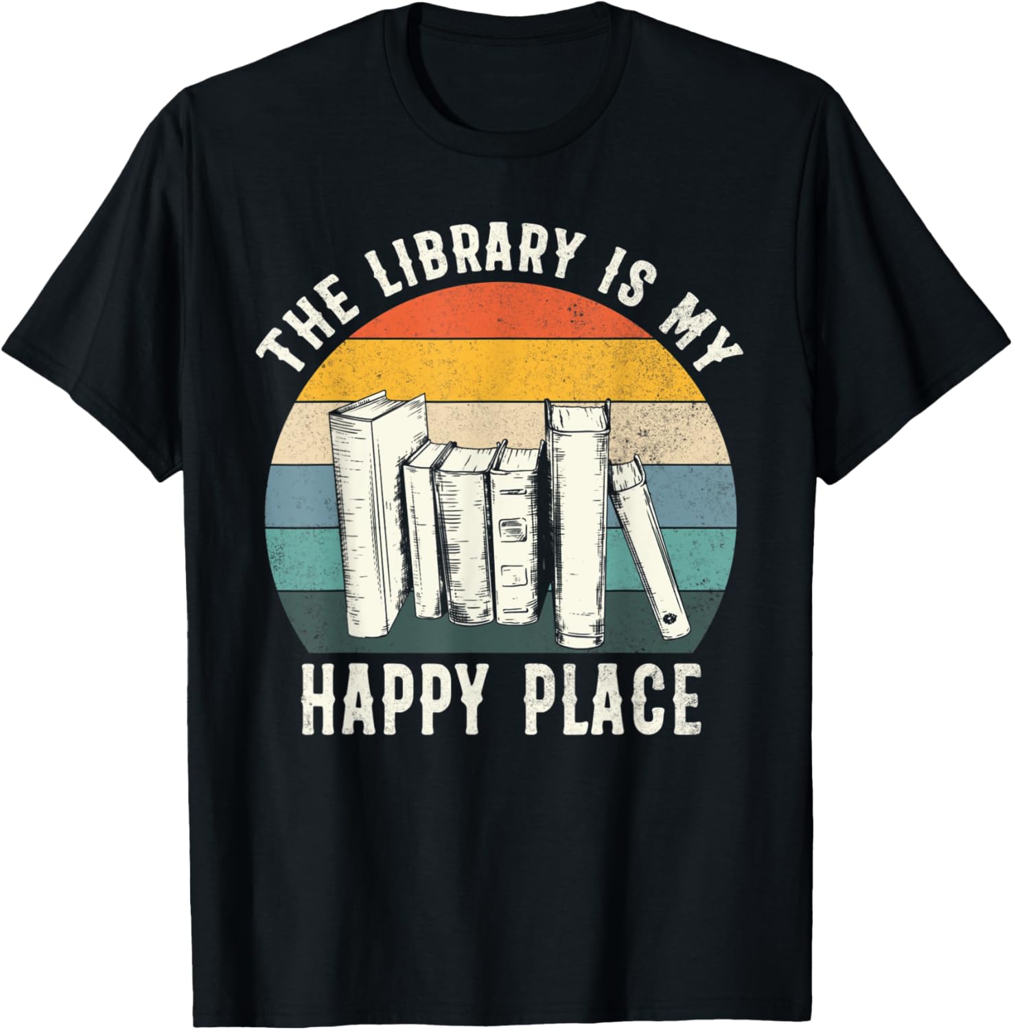 The Library is My Happy Place Shirt Funny Book Reading