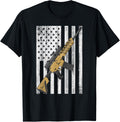 Usa Rifle Flag Proud American Gun Owner Machine Guns