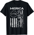 Merica Ar15 We People 4Th Of July Usa Flag Funny Gun