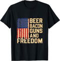 Bbq Men Barbecue Beer Bacon Guns Freedom