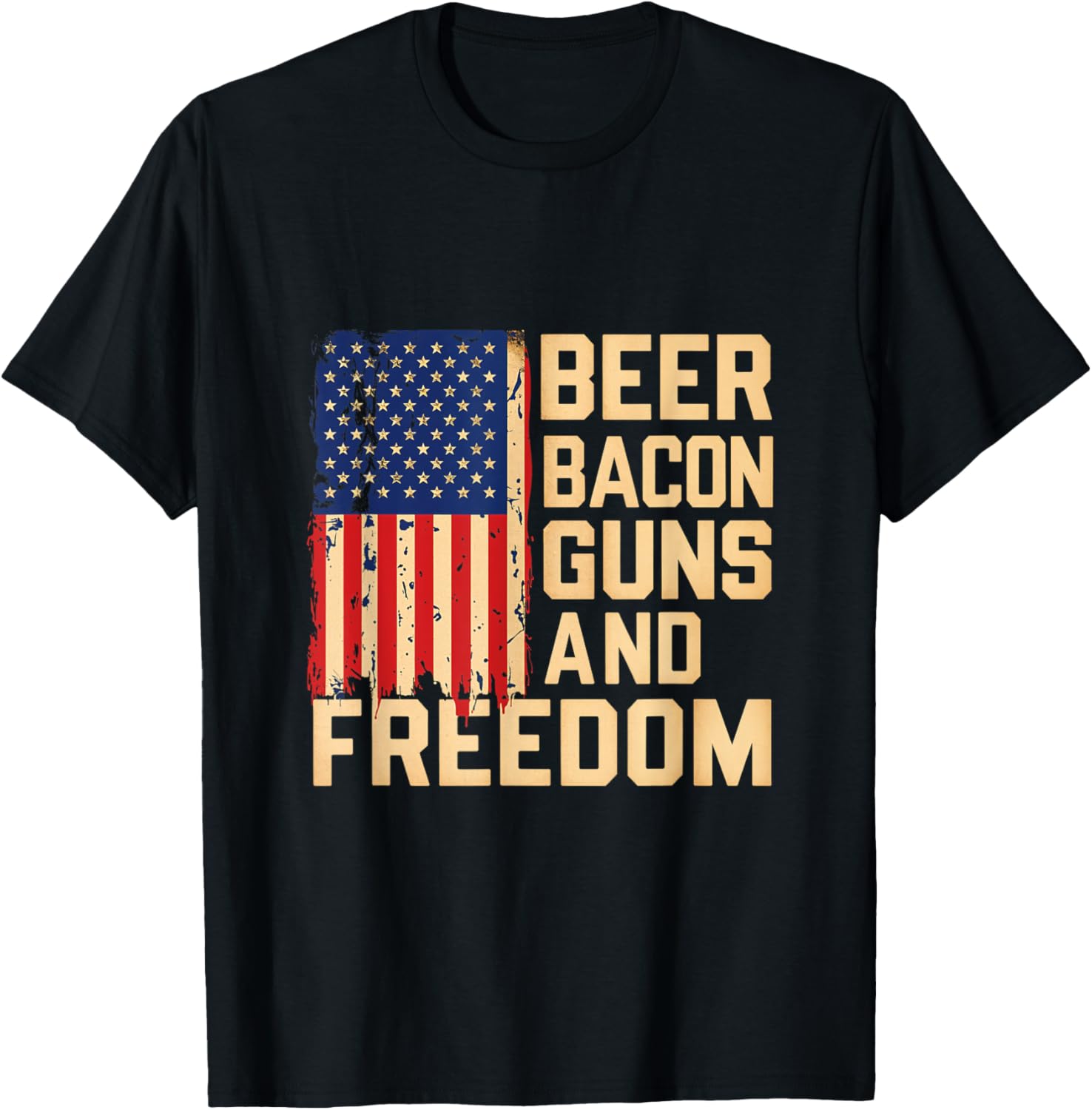 Bbq Men Barbecue Beer Bacon Guns Freedom