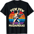 Pew Madafakas Pew Guns Funny Dog Retro Vintage T Shirt Small Black