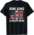 Rum Guns Messy Buns Ladies Usa Flag Skull Womens Pro Gun