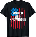 Teachers Against Gun Violence Tshirt Armed Knowledge Flag