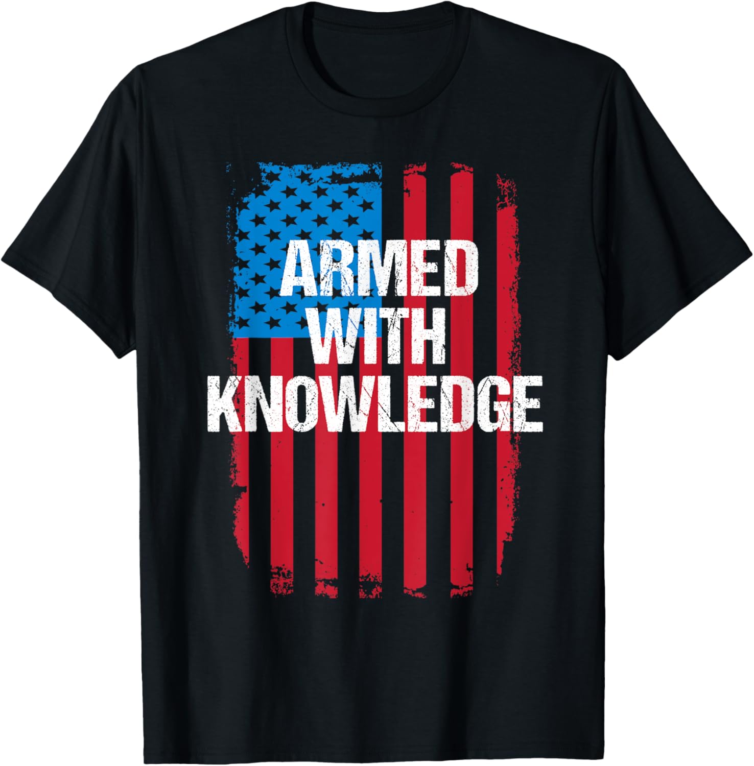 Teachers Against Gun Violence Tshirt Armed Knowledge Flag