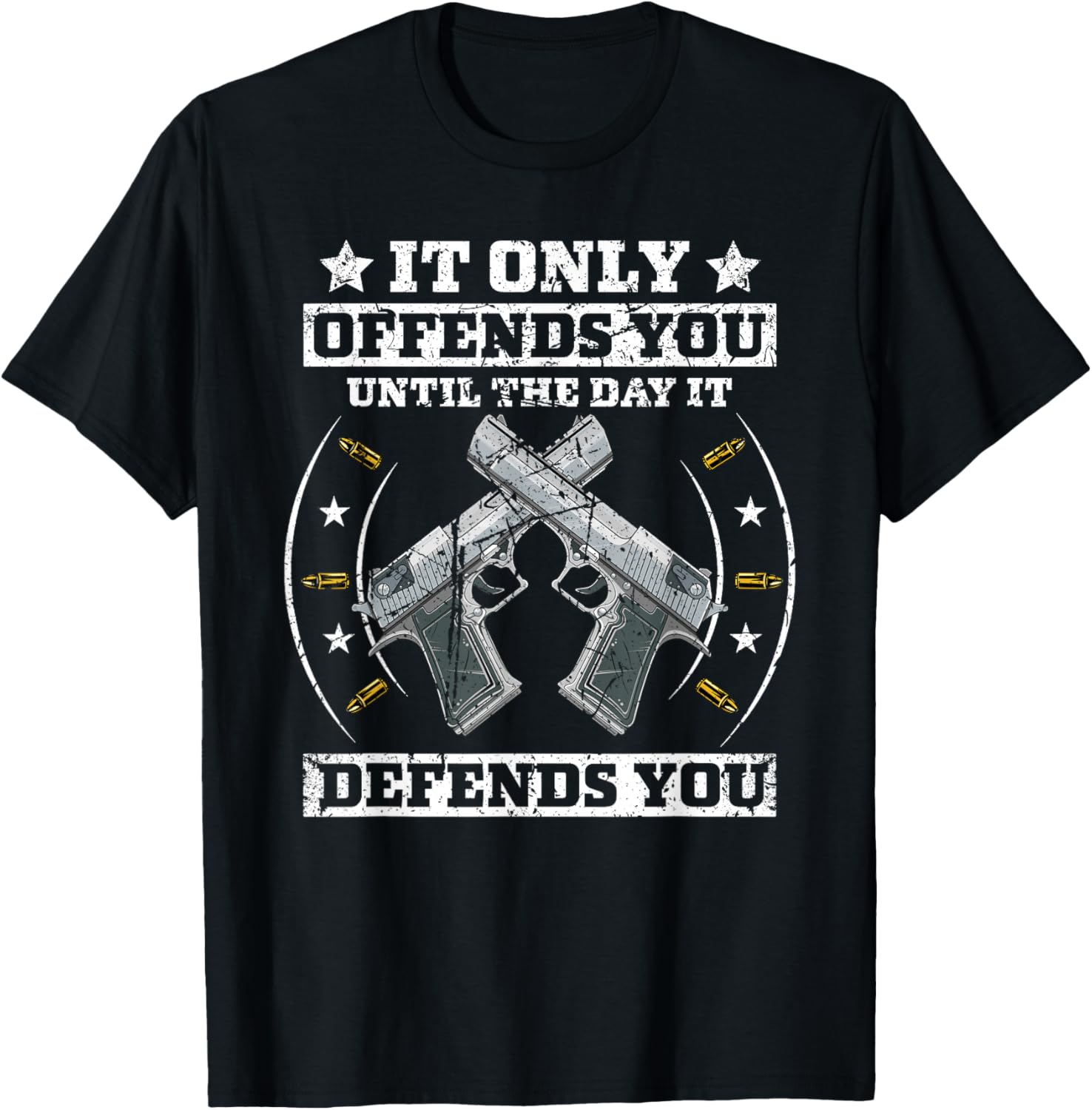It Offends You Until It Defends You Pro Gun Retro Gun
