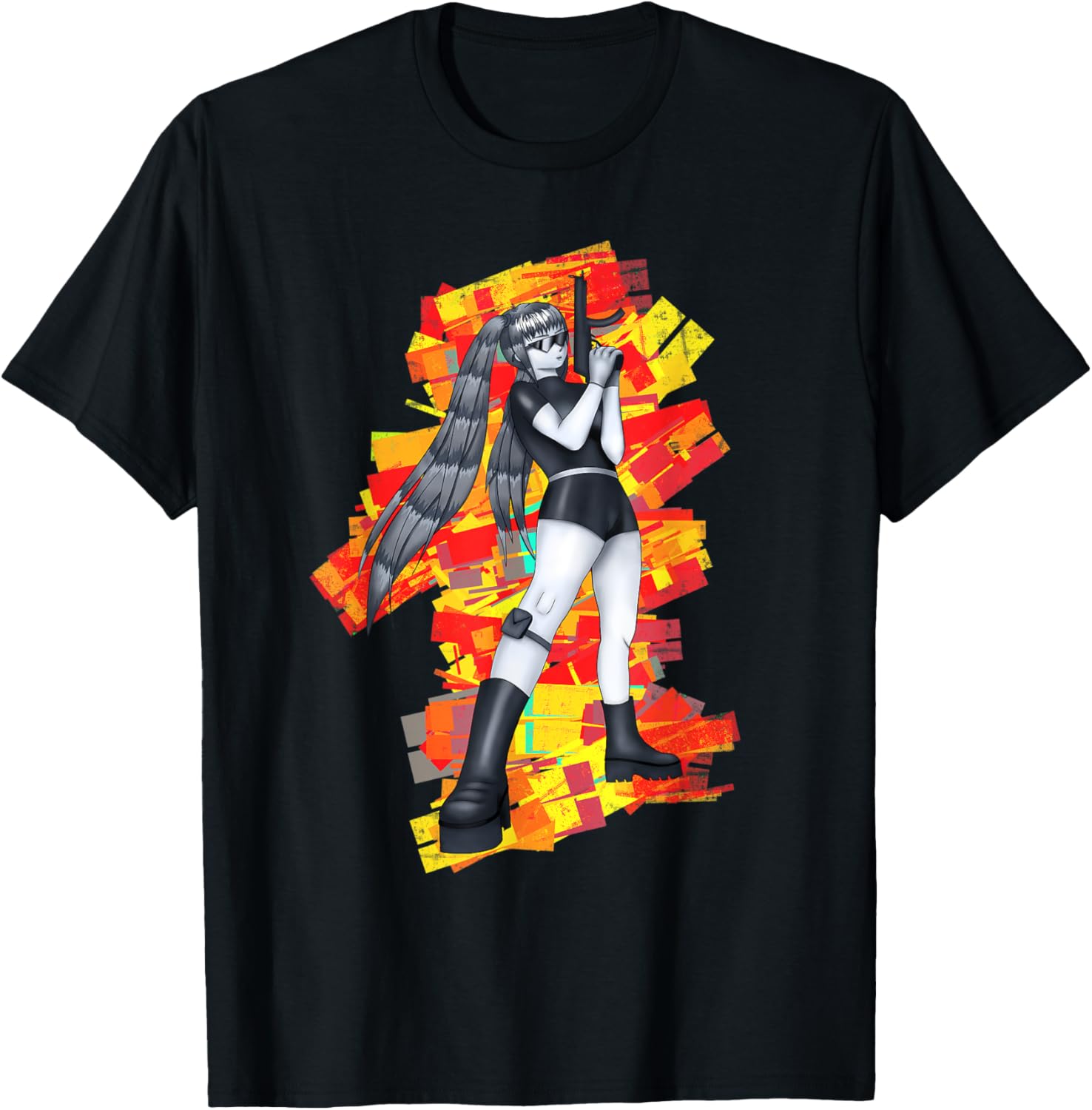 Hot Anime Girl Character Design With Gun
