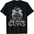 Messy Buns Guns Tshirt Women Wife Mom Military