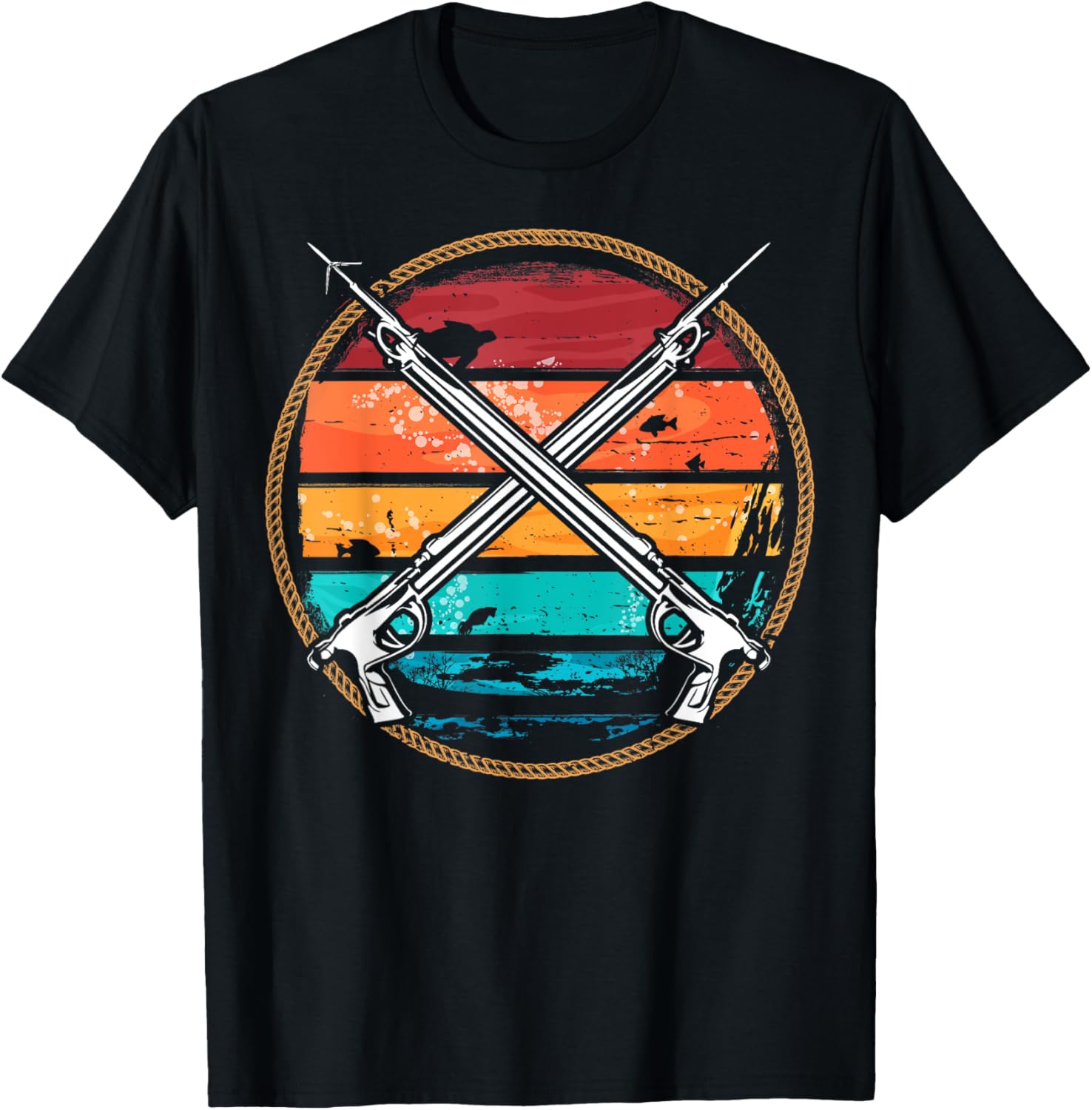 Retro Spearfishing Harpoon Speargun Fisherman