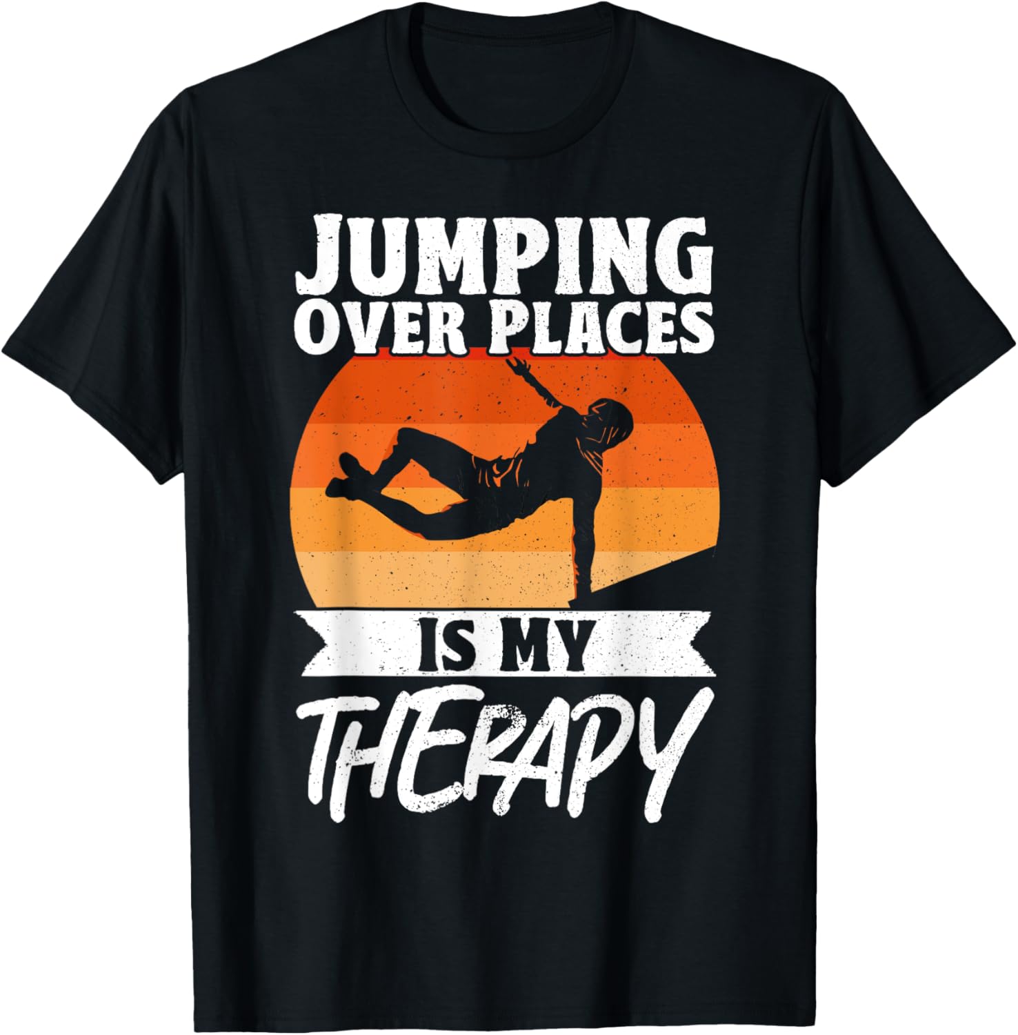 Parkour Freerunning Traceur Athlete Jumping Over Places Is