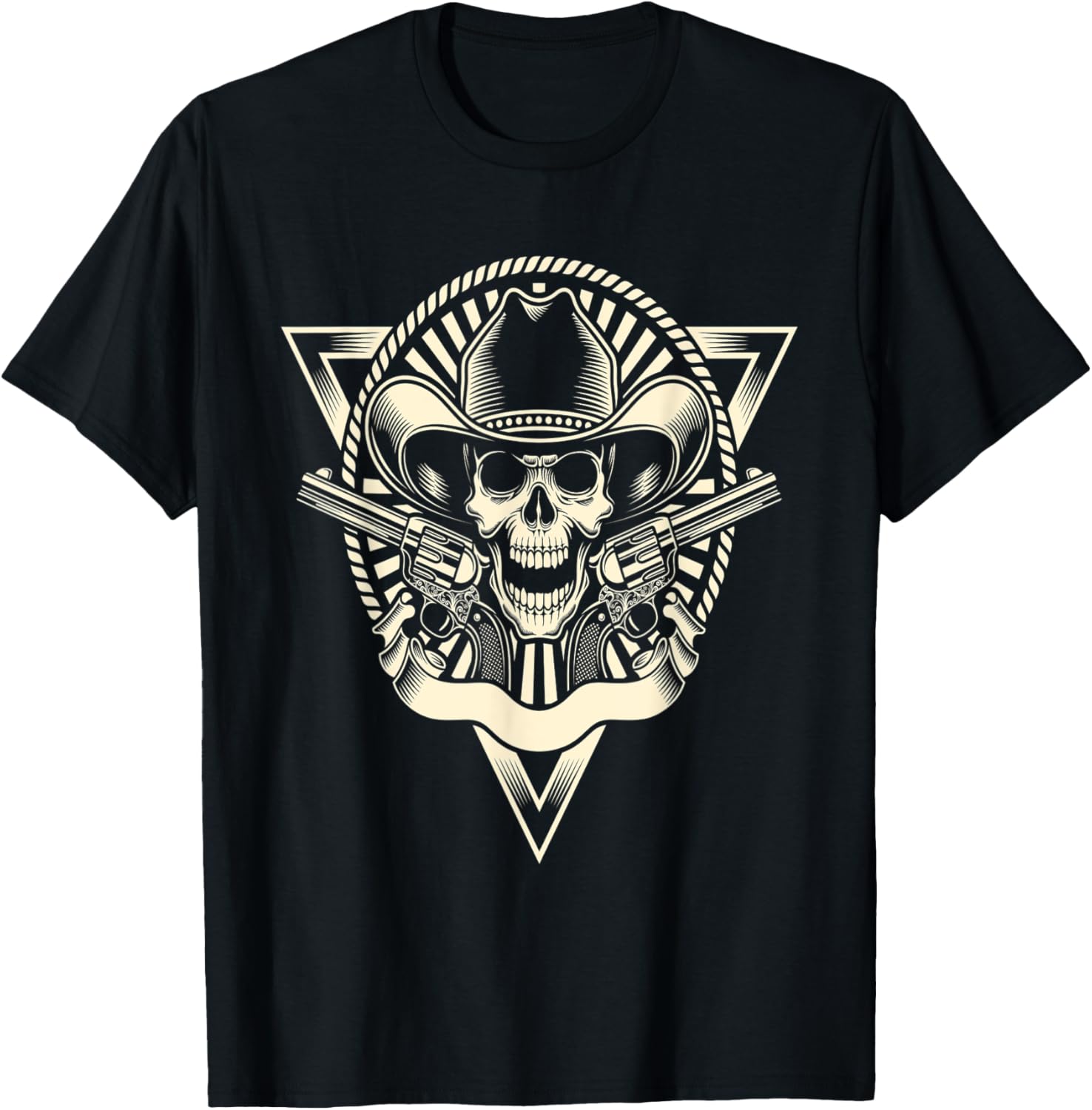 Outlaw Cowboy Skull Men Pro Gun Nd Trump Biker