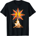 Bonfire Ahead Gamers Tee Shirt For souls in dark places