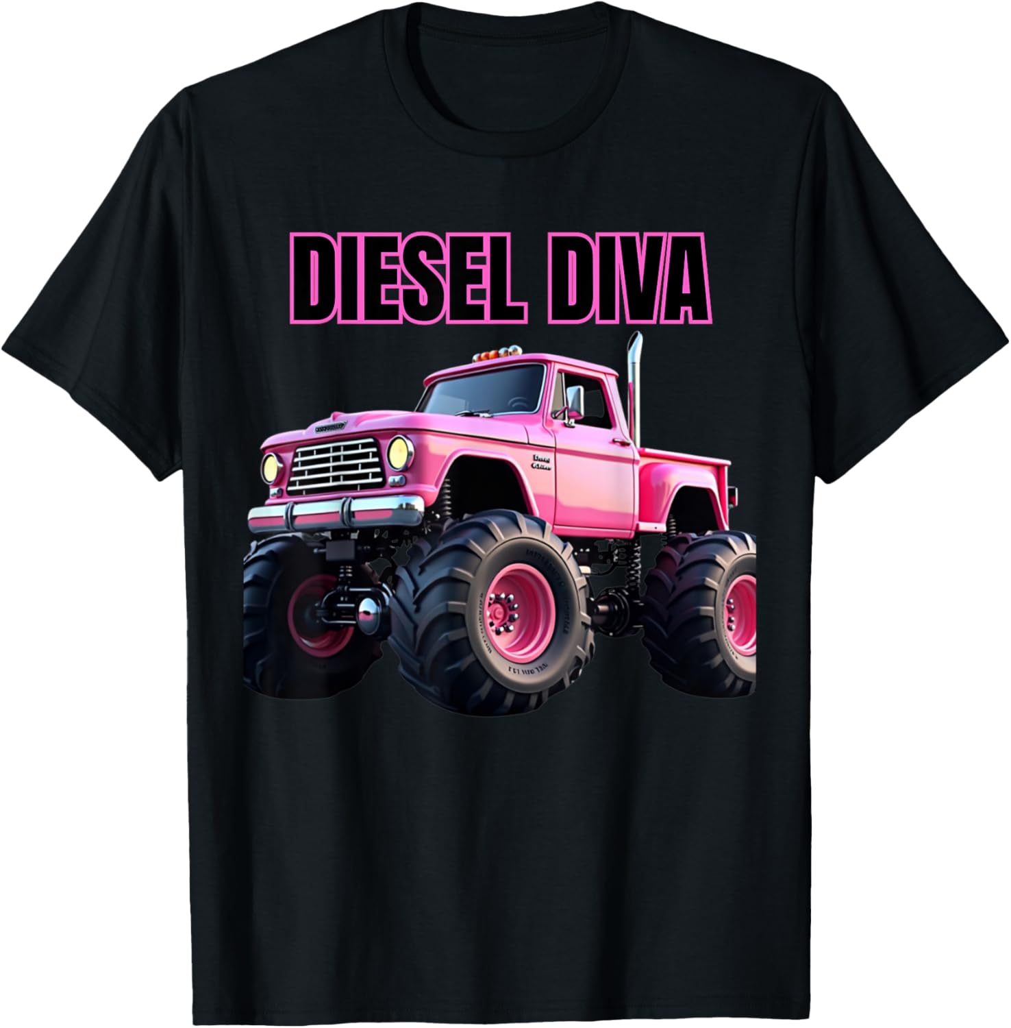 Pink Diesel Truck Monster Design Country Girl Vibes