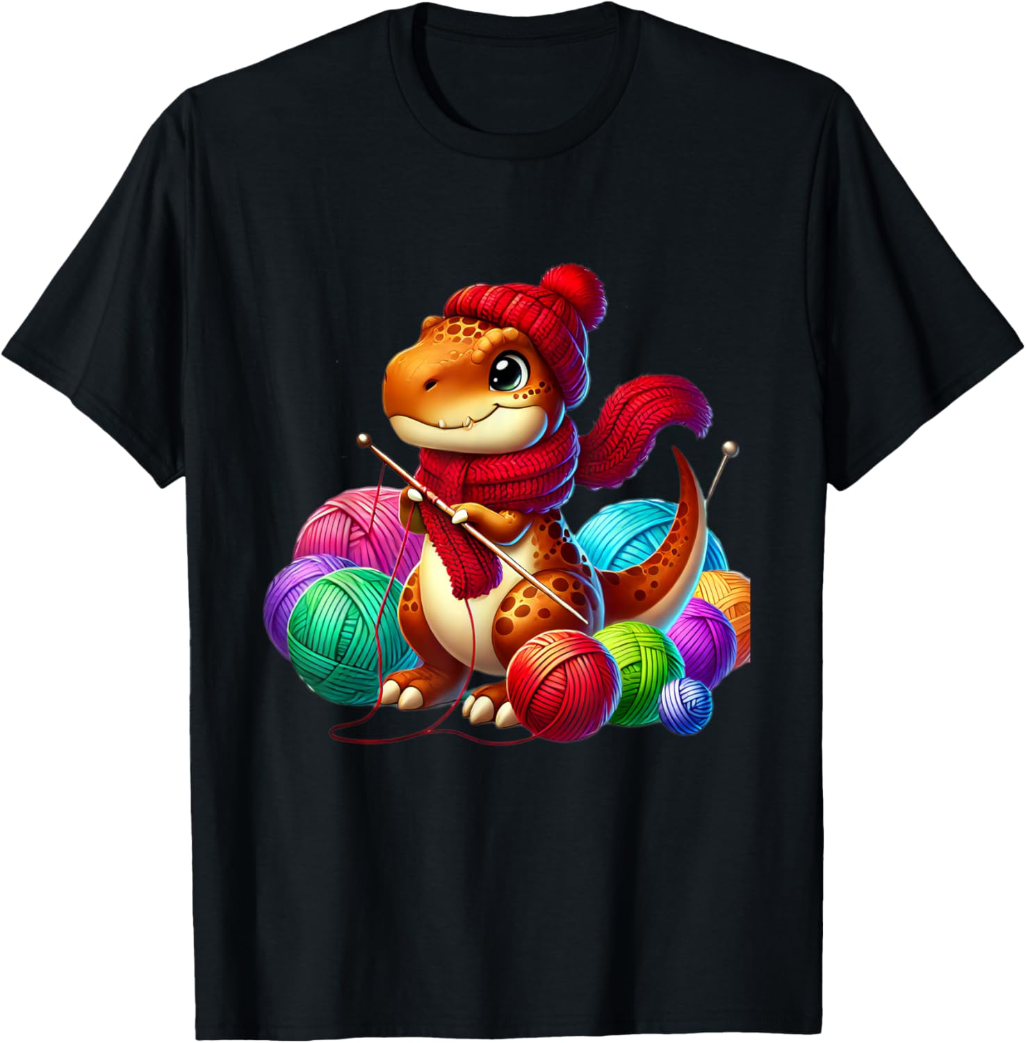 Dinosaur T Rex Knitter Crocheting Cute Crochet Kniting Yarn