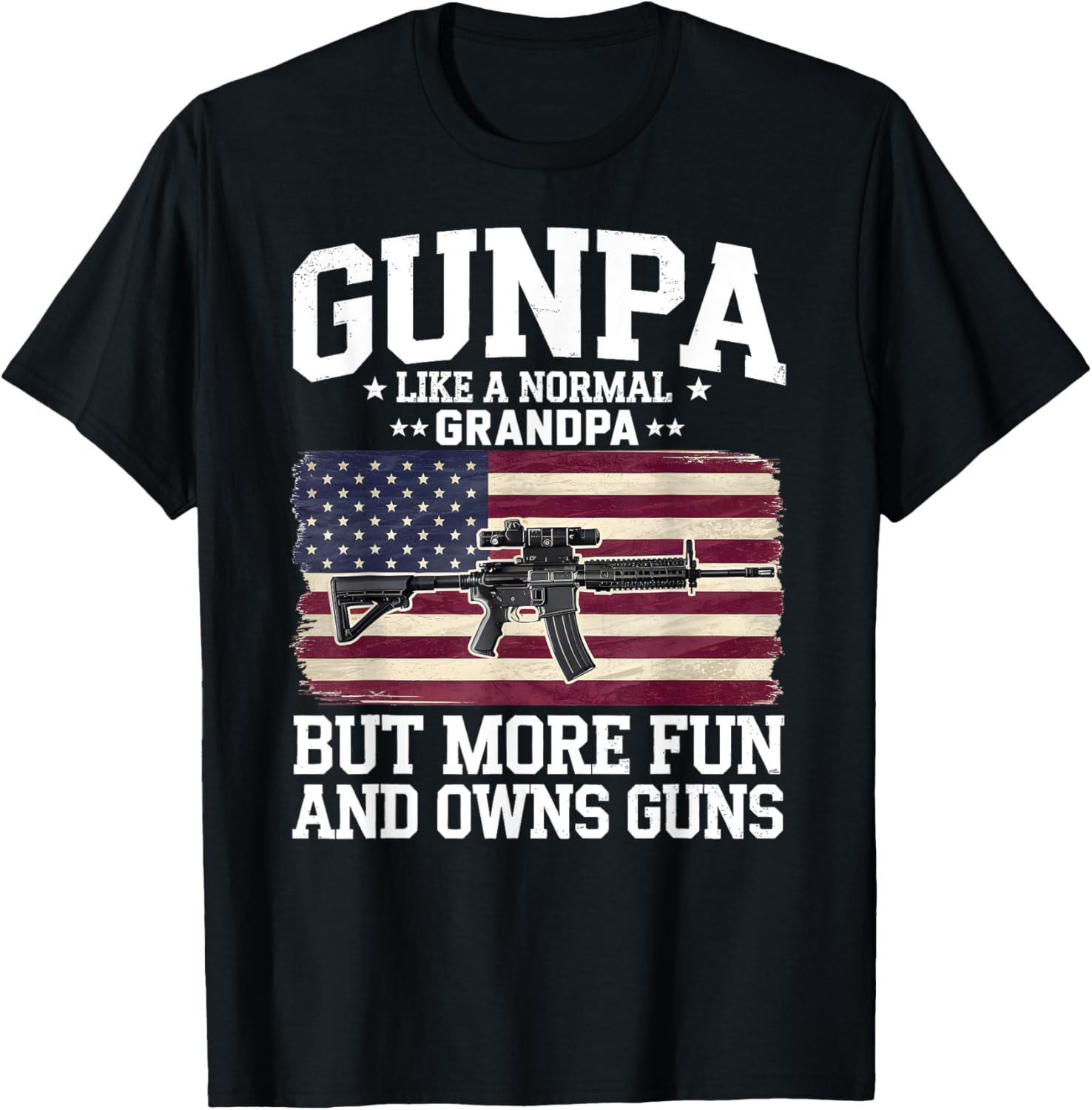Funny Gunpa Definition Tee Us Flag Grandpa Men Gunpa Like A Normal