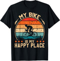 My Bike is My Happy Place Funny Cyclist Bike