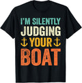 I M Silently Judging Boat Funny Retro Boating
