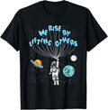 We Rise" Motivational Quote T Shirt   Classic Fit, Short Sleeve, Adult